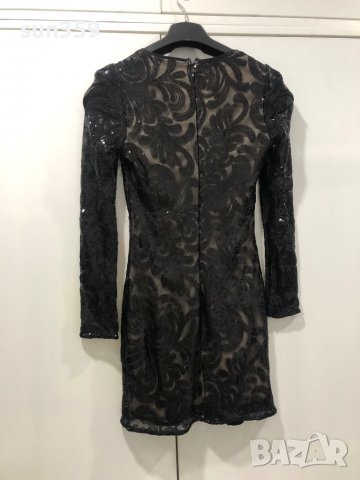 Луксозна черна рокля с пайети, снимка 2 - Рокли - 39117381