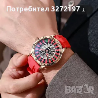 MUKUO Дизайнерски Автоматичен, механичен часовник Рулетка, водоустойчив , снимка 2 - Мъжки - 49597491