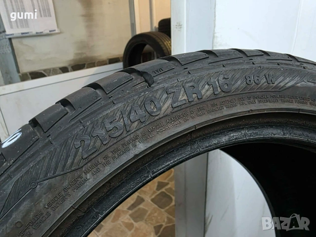 4бр летни гуми 215/40/16 BARUM L05160 , снимка 6 - Гуми и джанти - 53852465