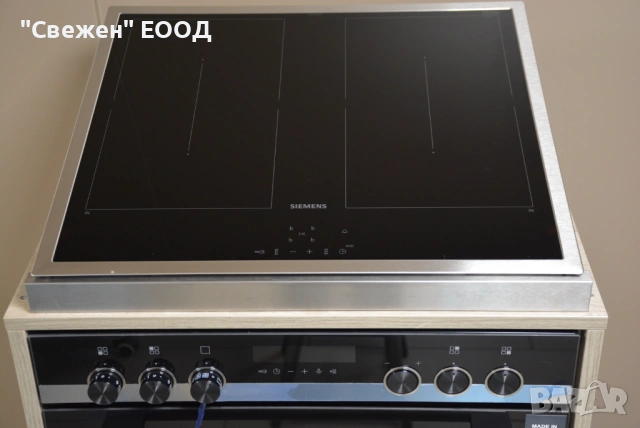 Комплект фурна с вагонно отваряне и индукционен плот Siemens HE578BBS1, снимка 11 - Печки, фурни - 53332710