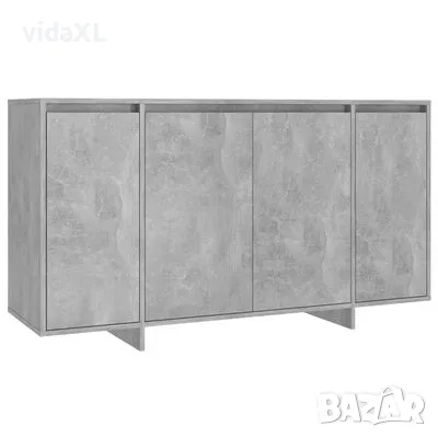 vidaXL Бюфет бетонно сив 135x41x75 см инженерно дърво(SKU:809597), снимка 1 - Бюфети - 49447939