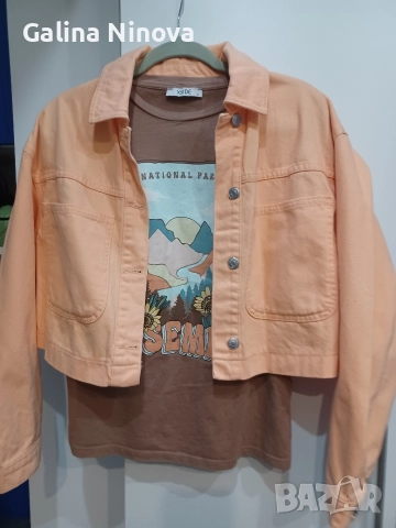 Дънкови яке,блуза 