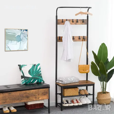 ПРОМОЦИЯ Портманто в индустриален стил BF12MT01, снимка 6 - Етажерки - 49258813