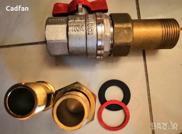 Сферичен кран NPT 1’’ с накраиници ¾‘‘ налягане 64bar, снимка 2 - Други машини и части - 35809377