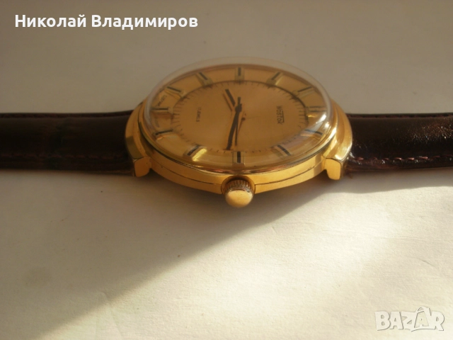 Wostok Восток голям 38,3 мм. мъжки руски позлатен ръчен часовник, снимка 3 - Мъжки - 52377857