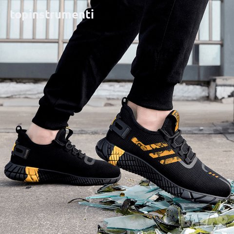 Работни обувки с метално бомбе, дишаща материя, защита S1P, GUYISA 9200, снимка 8 - Маратонки - 39378665