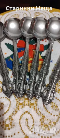 Ретро  Винтидж Неупотребявани стари немски прибори старинни немски прибори хранене лъжици  , снимка 3 - Антикварни и старинни предмети - 48370362