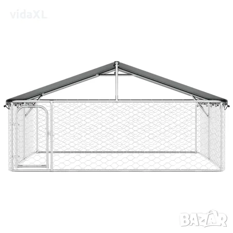 vidaXL Дворна клетка за кучета с покрив, 300x300x150 см, снимка 6 - За кучета - 56146187