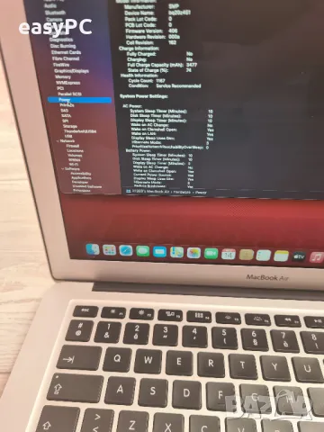 Apple Macbook Air A1369 mid 2011 Intel Core i5-2557M, 4GB, DDR3, SSD 256GB, снимка 3 - Лаптопи за работа - 47578361