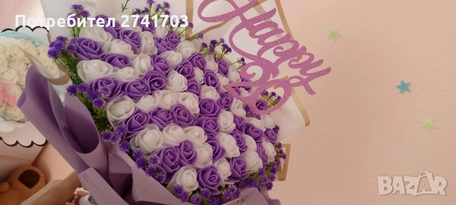 Букет на Любовта от вечни рози !, снимка 3 - Подаръци за жени - 52442832