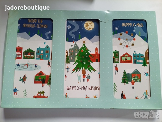12 броя/к-кт Коледни картички с пликове - три вида, снимка 3 - Други - 51915855
