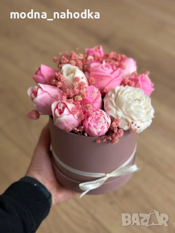 Букет рози от свещи, снимка 3 - Декорация за дома - 53381185