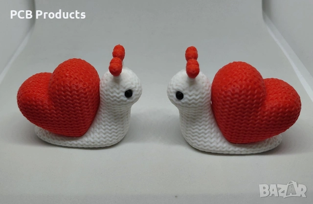 3D принтиран охлюв със сърце – подарък за Свети Валентин