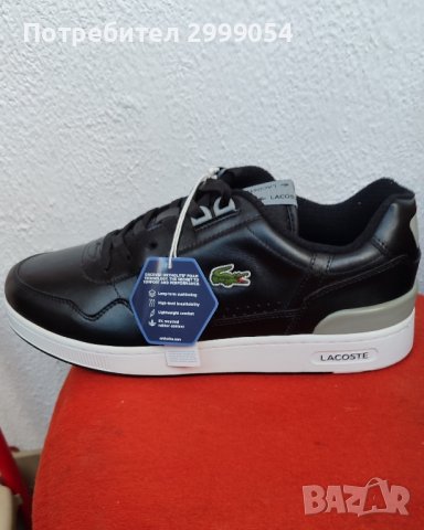 Нови мъжки обувки Lacoste ,естестествена кожа ,черни ,номер 45 ,подметка 28.5 см 
