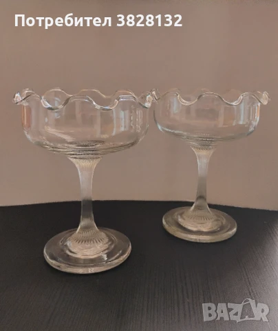 чаши за шампанско "купе" стъклени, снимка 2 - Антикварни и старинни предмети - 51167478