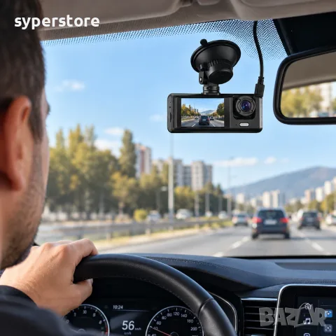 Видеорегистратор за кола, Digital One SP01497 Black Box Traffic Recorder, Двуканален, Full HD 1080P, снимка 3 - Rent a car - 56087968