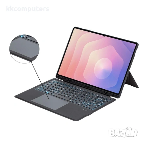T930B-AS калъф с Bluetooth клавиатура, тъчпад и подсветка за Samsung Galaxy Tab S11 Ultra, снимка 3 - Калъфи, кейсове - 53721572