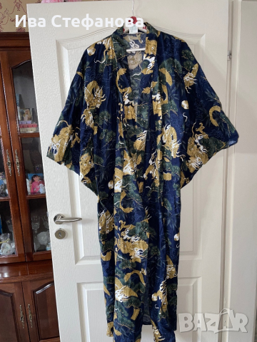 Оригинално тип халат дълго ново японско автентично кимоно памук памучно дракон , снимка 7 - Рокли - 44585759