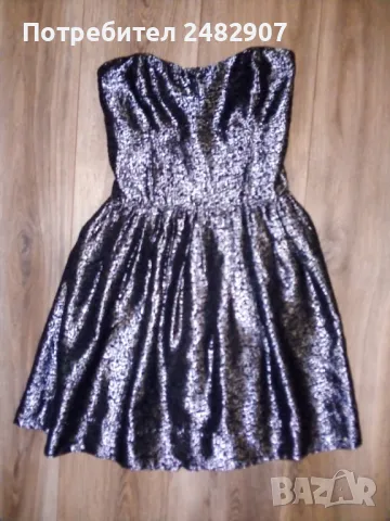 Сребриста бална рокля, снимка 4 - Рокли - 48944434