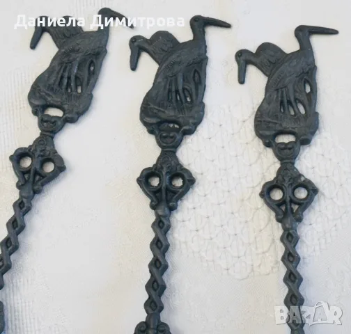 Комплект от 6 броя декоративни лъжици от калай, снимка 5 - Колекции - 55738490