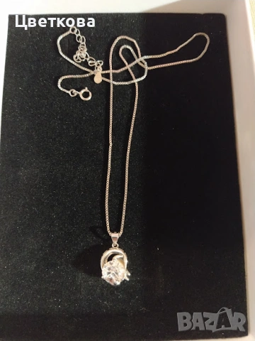 сребърно колие, снимка 3 - Колиета, медальони, синджири - 53214616