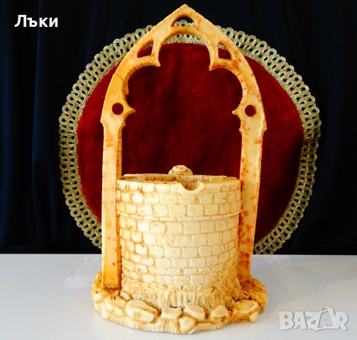 Пепелник,статуетка Кладенец на желанията,момче,флейта,подпис. , снимка 6 - Антикварни и старинни предмети - 52552740