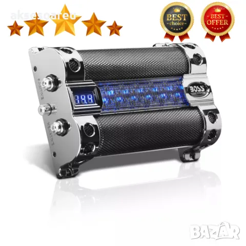 Кондензатор за усилвател за музика за кола 8 фарада с цифров дисплей BOSS Audio Systems CAP8 8 Farad, снимка 7 - Аксесоари и консумативи - 47366334