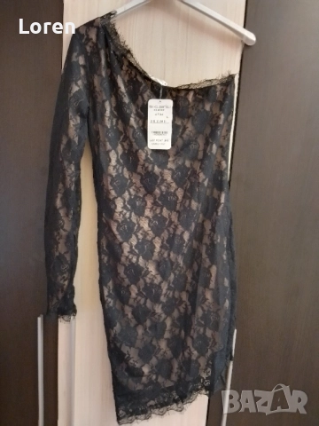 *Last Point life*Нова рокля подплатена с дантела без един ръкав
