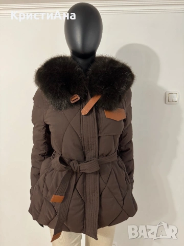 Луксозно яке в шоколодаво кафяво 