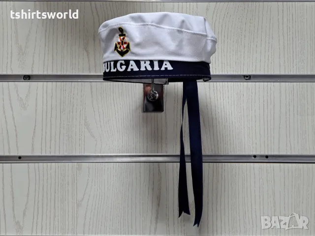 Нова моряшка шапка Юнга, BULGARIA с Котва, Унисекс, снимка 4 - Шапки - 47690357