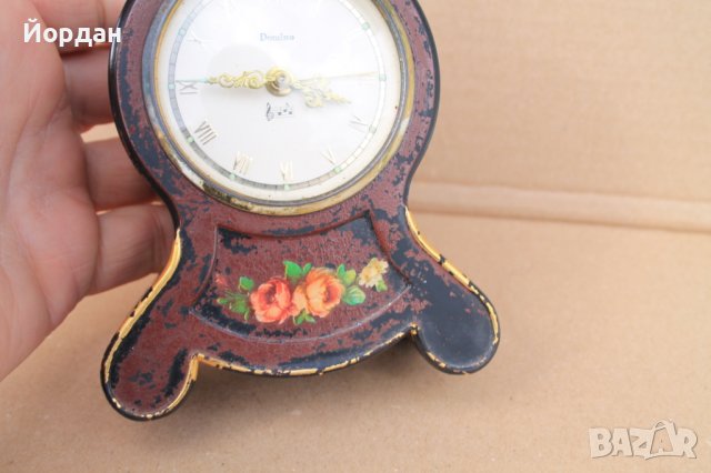 Швейцарски настолен будилник  с латерна , снимка 7 - Антикварни и старинни предмети - 40281847