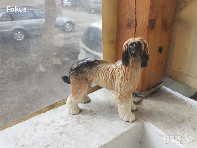 Порцеланова статуетка фигура куче хрътка маркировка порцелан, снимка 2 - Антикварни и старинни предмети - 53436236