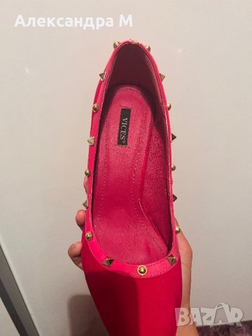 VALENTINO розови токчета имитация, снимка 4 - Дамски обувки на ток - 41068085