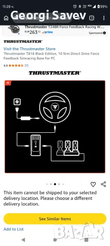 Thrustmaster T818 Black Edition 10 Nm за компютър, снимка 7 - Геймърски - 56004269