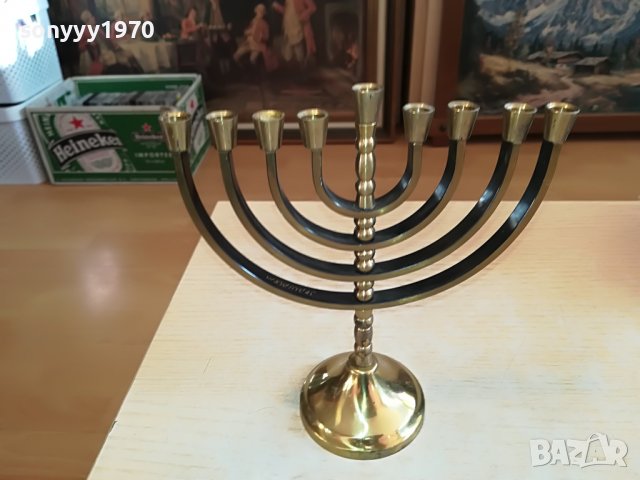 karshi-hand made jerusalem-свещник от франция 1712221735, снимка 2 - Антикварни и старинни предмети - 39039544