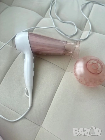 СЕШОАР PHILIPS HP8281/00, DRYCARE PRESTIGE MOISTUREPROTECT, 2300W МОЩНОСТ, ЙОННА ГРИЖА, ДИФУЗЕР, БЯЛ, снимка 7 - Преси за коса - 53719464