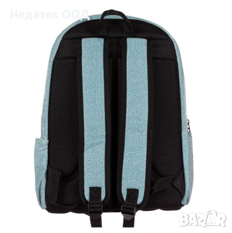 Ученическа раница, с ключодържател  Pon Pon, 31х15х43 см, Синя с брокат, снимка 2 - Раници - 41885066