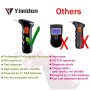 Професионален Алкотестер Yimidon/LCD екран/полупроводников сензор/точен тестер/5 мундщука, черен, снимка 2