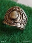 Старинен сребърен пръстен филигранна изработка с СЕДЕФ ювелирна изработка 51348, снимка 3