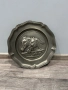 Антикварна метална чиния , снимка 1