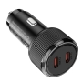 Зарядно за кола Car charger Hoco 2 x USB C QC PD 50W NZ14B black, снимка 2