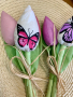 Лалета от плат / Текстилни цветя, снимка 17