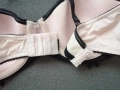 75B Hunkemoller розов луксозен сутиен с черна дантела, сладки панделки и детайли, снимка 5