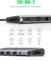 UGREEN USB C Хъб, USB-C 10-в-1 Док с Двоен Монитор 4K HDMI и VGA, 1Gbps Ethernet, 100W PD, 3 USB, снимка 5