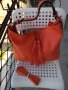 Страхотна дамска чанта и портмоне в оранжев цвят , снимка 7