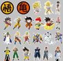50 бр Dragon Ball драгон бол самозалепващи лепенки стикери за украса декор картонена торта, снимка 2
