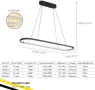 LED полилей за трапезария с дистанционно, димиране, 2700–7000K, снимка 2