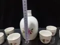 Стар български порцелан сервиз за ракия , снимка 2