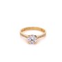 Златен дамски пръстен 2,28гр. размер:55 14кр. проба:585 модел:21877-4, снимка 1 - Пръстени - 44167973