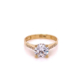 Златен дамски пръстен 2,34гр. размер:56 14кр. проба:585 модел:22119-6, снимка 1 - Пръстени - 44768751